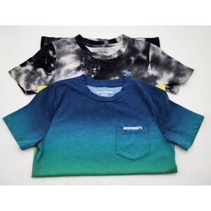 Abercrombie Kids T-Shirt Bundle of 2 Boys 7/8 Blue Ombre Black Tie Dye EUC